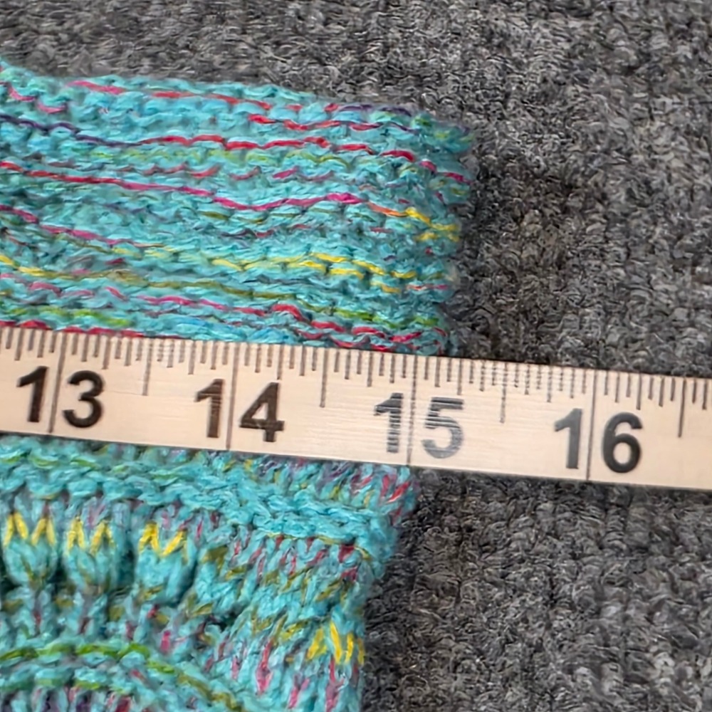 Mermaid‎ Tail Blanket Knit Crochet Turquoise Wave Pattern Cocoon Throw Afghan - Picture 5 of 10